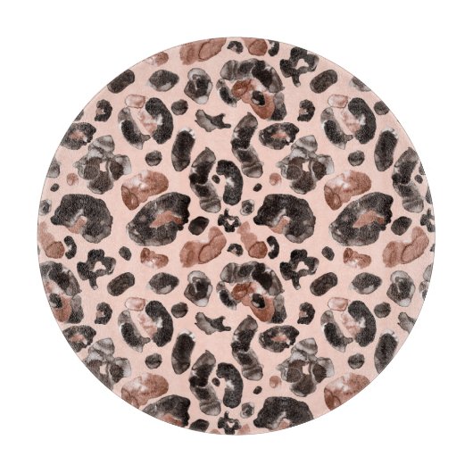Leoparde, Tierhaut nahtlos Muster. Schneidebrett (Vorderseite)