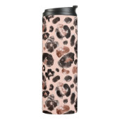 Leoparde, Tierhaut nahtlos Muster. Thermosbecher (Nach links gedreht)