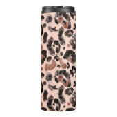 Leoparde, Tierhaut nahtlos Muster. Thermosbecher (Rückseite)