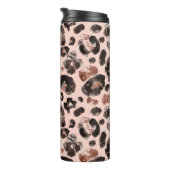 Leoparde, Tierhaut nahtlos Muster. Thermosbecher (Nach rechts gedreht)