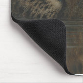 Leoparden-Augen über Wasser Kunstwerk Mousepad (Ecke)