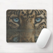 Leoparden-Augen über Wasser Kunstwerk Mousepad (Mit Mouse)