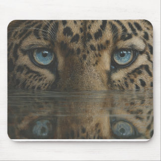 Leoparden-Augen über Wasser Kunstwerk Mousepad