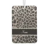 Leoparden aus individuelle Name Silber Glitzer Autolufterfrischer (Rückseite)