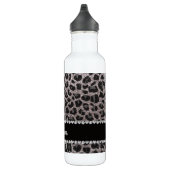 Leoparden aus individuelle Name Silber Glitzer Trinkflasche (Rechts)