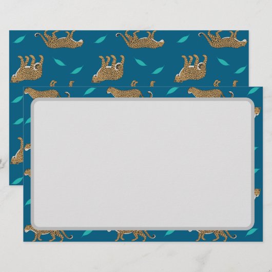 Leoparden Briefpapier (Vorne/Hinten)