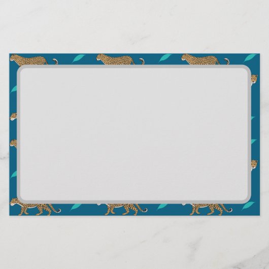 Leoparden Briefpapier (Vorderseite)