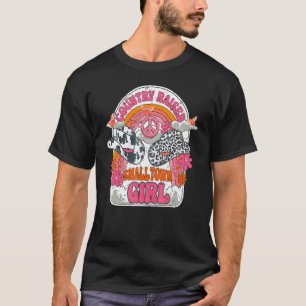 Leoparden-Cowgirl-Hut Land Mädchen aus der Kleinst T-Shirt