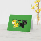 Leoparden der Liebe Karte (Gelbe Blume)