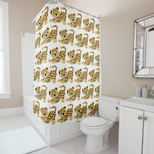 Leoparden-Design Duschvorhang