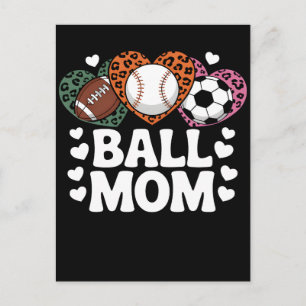 Leoparden-Druck Ball-Mama-Shirt Feiertagspostkarte