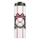 Leoparden-Druck Baseball-Mama Thermosbecher (Vorderseite)