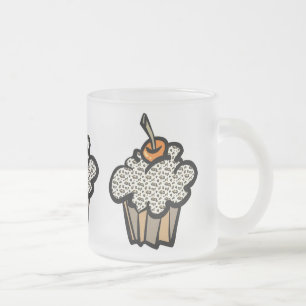 Leoparden-Druck-Cupcake Mattglastasse