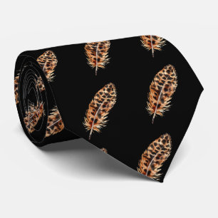 Leoparden-Druck-Feder-Muster-Krawatte Krawatte