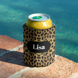 Leoparden-Druck-Getränkehalter Dosenkühler