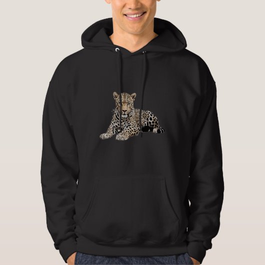 Leoparden-Druck Hoodie (Vorderseite)