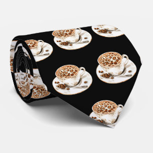 Leoparden-Druck-Kaffeetassen-Schlips Krawatte
