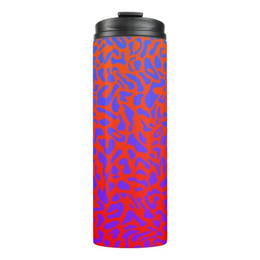 Leoparden-Druck Psychedelisch Thermosbecher (Vorderseite)