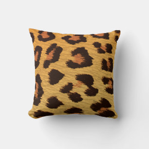 Leoparden-Druck-Tier Gold & Braun Gepardenfell Kissen