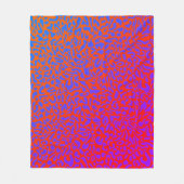 Leoparden-Druckdecke mit psychedelischem Farbverla Fleecedecke (Vorderseite)