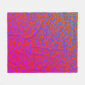 Leoparden-Druckdecke mit psychedelischem Farbverla Fleecedecke (Vorderseite (Horizontal))