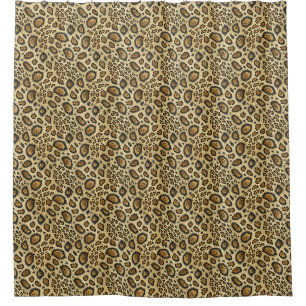Leoparden-Druckmuster – Wildtier-Hautdesign Duschvorhang