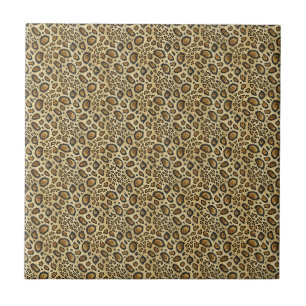 Leoparden-Druckmuster – Wildtier-Hautdesign Fliese
