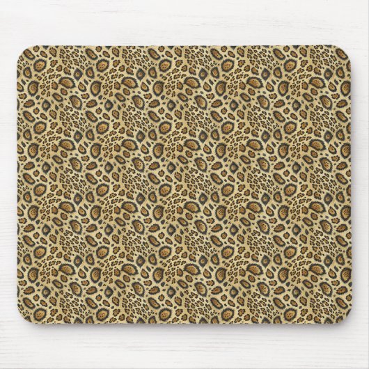 Leoparden-Druckmuster – Wildtier-Hautdesign Mousepad (Vorne)