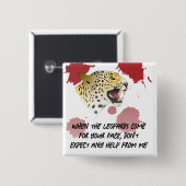 Leoparden essen Gesichter Button (Vorne & Hinten)