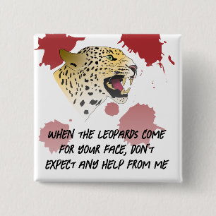 Leoparden essen Gesichter Button