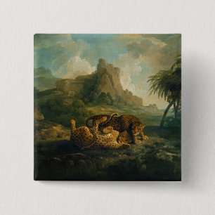 Leoparden Georges Stubbs   am Spiel, c.1763-8 Button