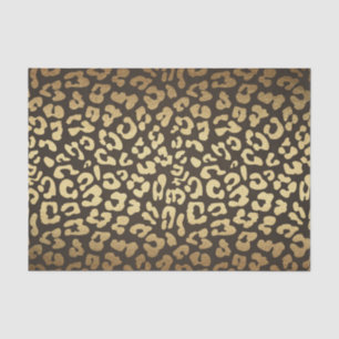 Leoparden Gepard Tierfell Druck Gold Glamour Chic Seidenpapier