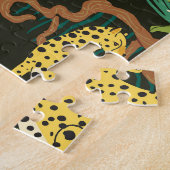 Leoparden im Dschungel: Vintag Puzzle (Seite)