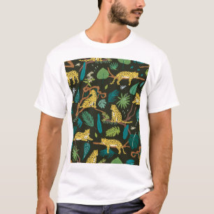 Leoparden im Dschungel: Vintag T-Shirt