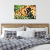 Leoparden im Gras Leinwanddruck (Insitu (Schlafzimmer))