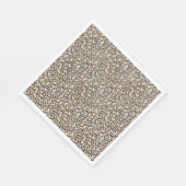 Leoparden in Tierdrucken, Nuetrals Chic Party Serviette (Ecke)