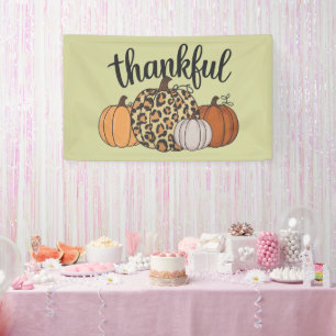 Leoparden-Kürbis-Saison Thanksgiving Halloween Her Banner