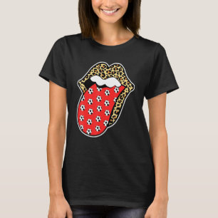 Leoparden Lippen Fußzunge ausstechen T-Shirt