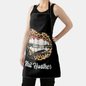 Leoparden mit Nageltechniker Coole Nagelnagel Schürze (InSitu)