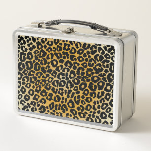 Leoparden-Muster Metall Brotdose