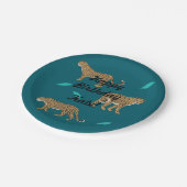 Leoparden Pappteller (Schrägansicht)