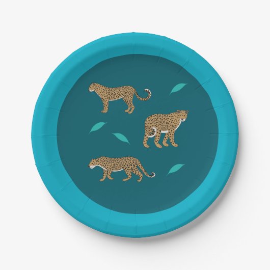 Leoparden Pappteller (Vorderseite)