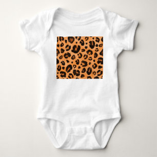 Leoparden Pelz, Aquarell, nahtlose Textur. Baby Strampler
