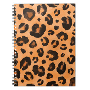 Leoparden Pelz, Aquarell, nahtlose Textur. Notizblock