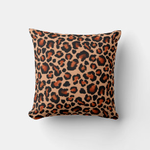 Leoparden Pelz, Aquarell, nahtloser Hintergrund. Kissen