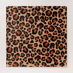 Leoparden Pelz, Aquarell, nahtloser Hintergrund. Puzzle