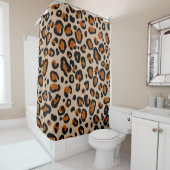 Leoparden Pelzdesign, nahtloses Muster. Duschvorhang (Beispiel)