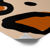 Leoparden Pelzdesign, nahtloses Muster. Poster (Ecke)