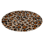 Leoparden Pelzdesign, nahtloses Muster. Schneidebrett (Ecke)