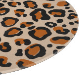 Leoparden Pelzdesign, nahtloses Muster. Schneidebrett (Ecke)